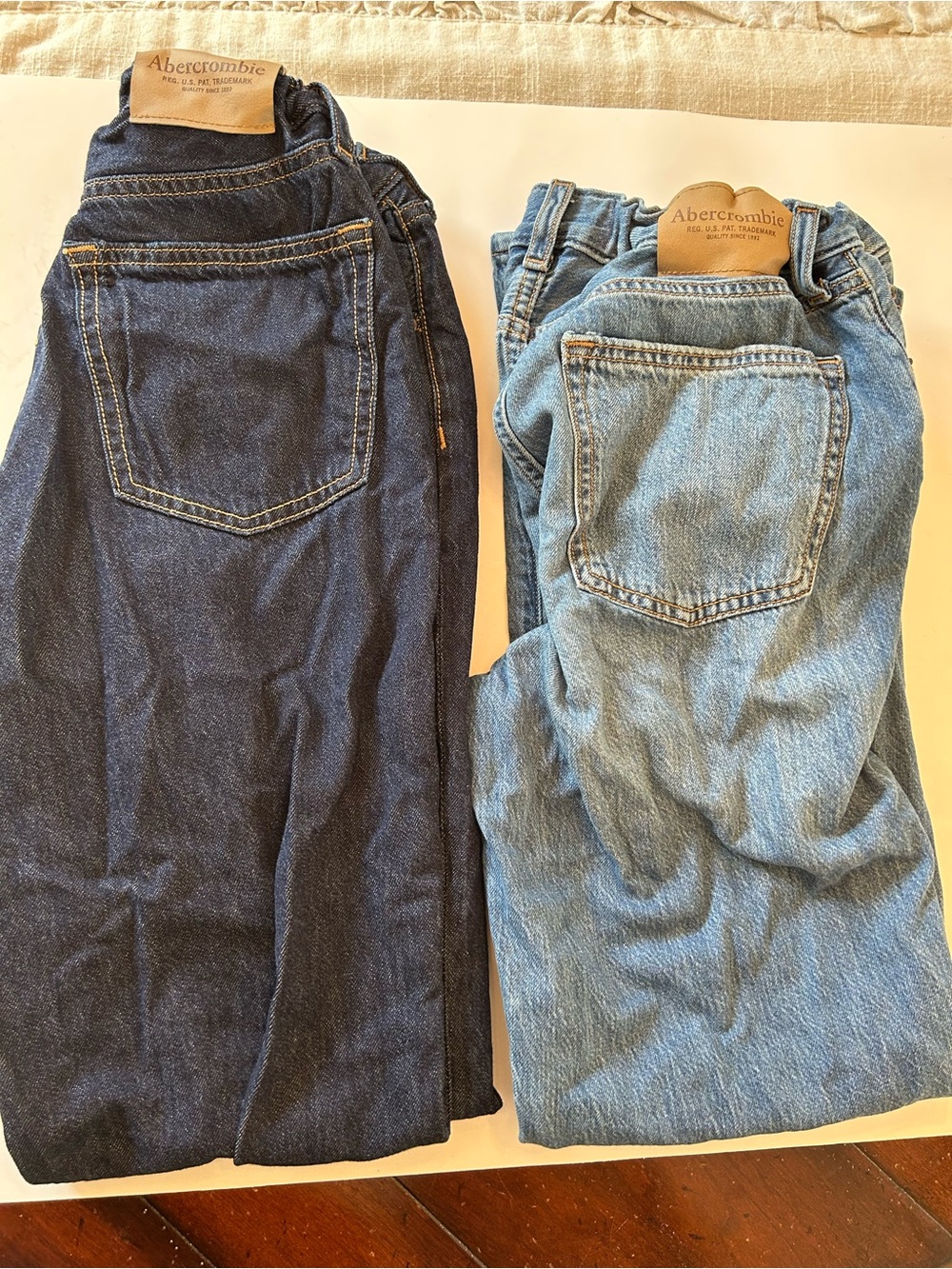 Abercrombie kids Dark Blue and Light Blue Denim Jeans 13/14 Regular loose jeans